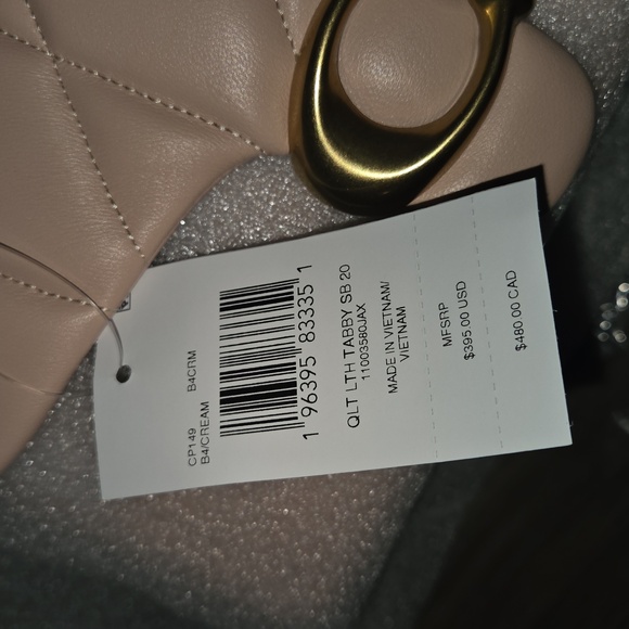 Coach Cream Tabby 20  Quilted Shoulder Bag with Gold Chain - Picture 6 of 6